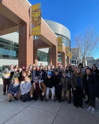 Group of Honors Students outside of the Fox Cities Performing Arts Center.