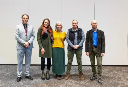 Distinguished Team Award Winner: Food Pantry Taskforce. Names of team members are listed below this photo.