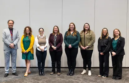 Innovation Team Award Winner: Unofficial Transfer Credit Evaluation. Names of all pictured listed below this photo.