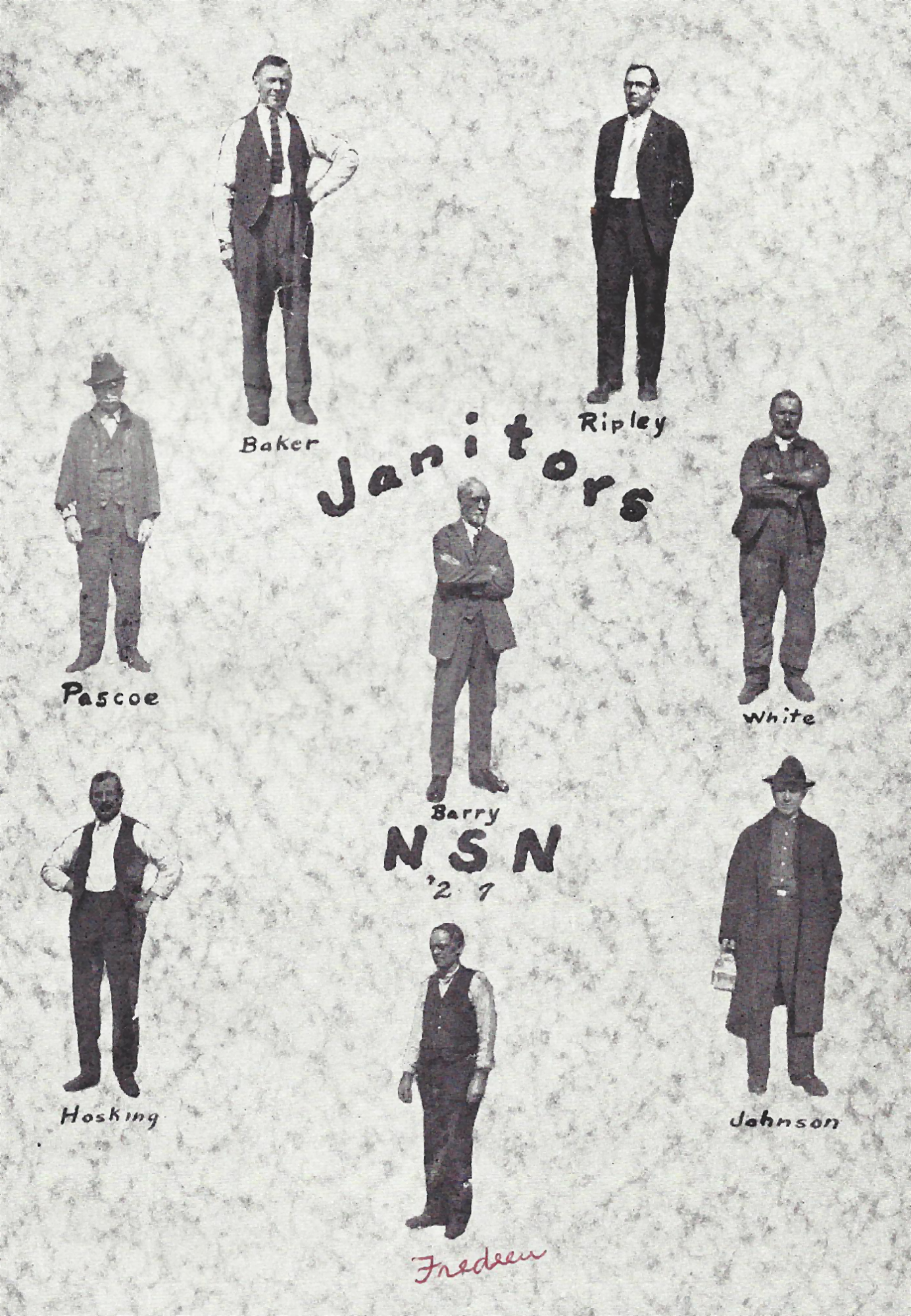 Janitors Yearbook Page 1927
