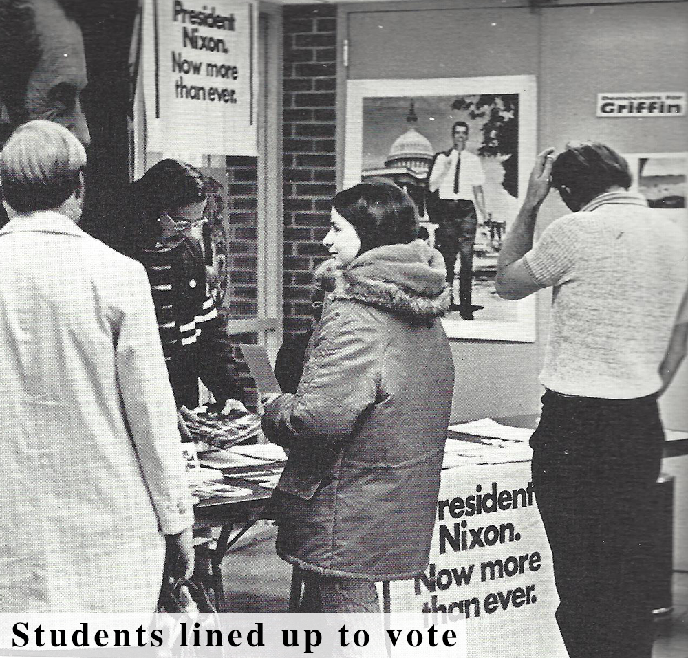 Students voting in the national election