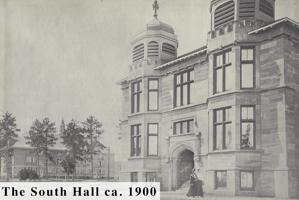 Students walk to South Hall early 1900s