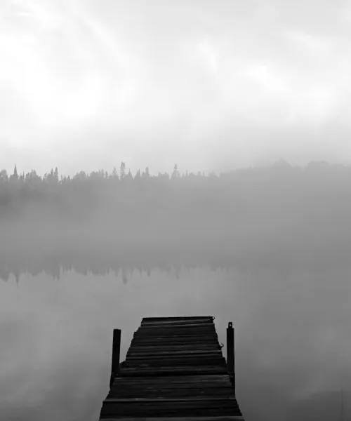 Dock, b&w, by Kristine T Hunter