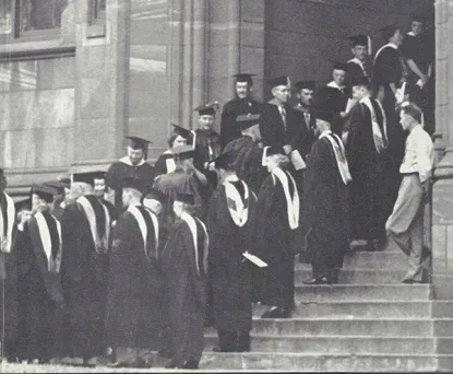 Graduating class of 1950 at graduation