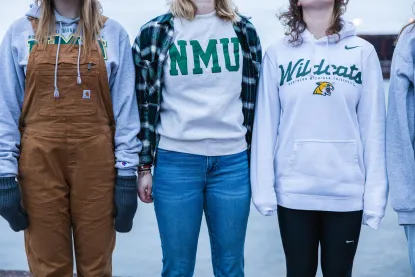 Students in NMU gear