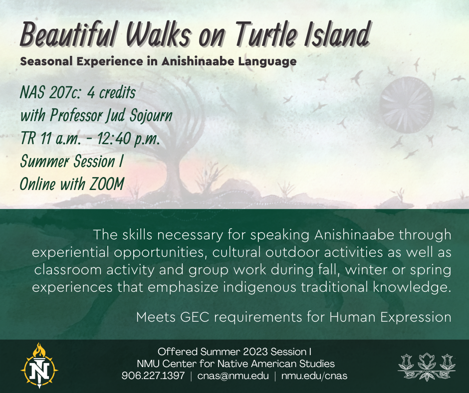 NAS 207: Beautiful Walks on Turtle Island: Click for full description in pdf file.