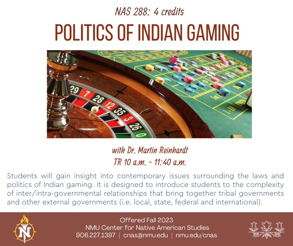 NAS 288: The Politics of Indian Gaming: Click for description on pdf file