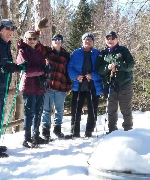 NCLL members enjoying Harlow Lake Hike (photo by Elizabeth "Puck" Bates) February 2023