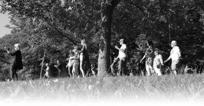 black and white Tai Chi image 