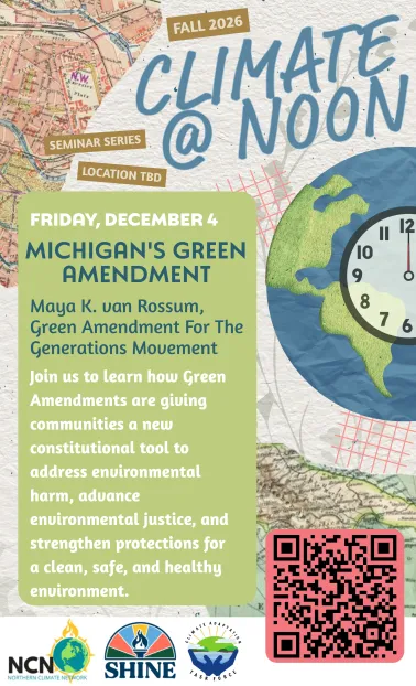 On Friday, December 4, there will be an interdisciplinary panel discussion centered around Michigan's Green Amendment