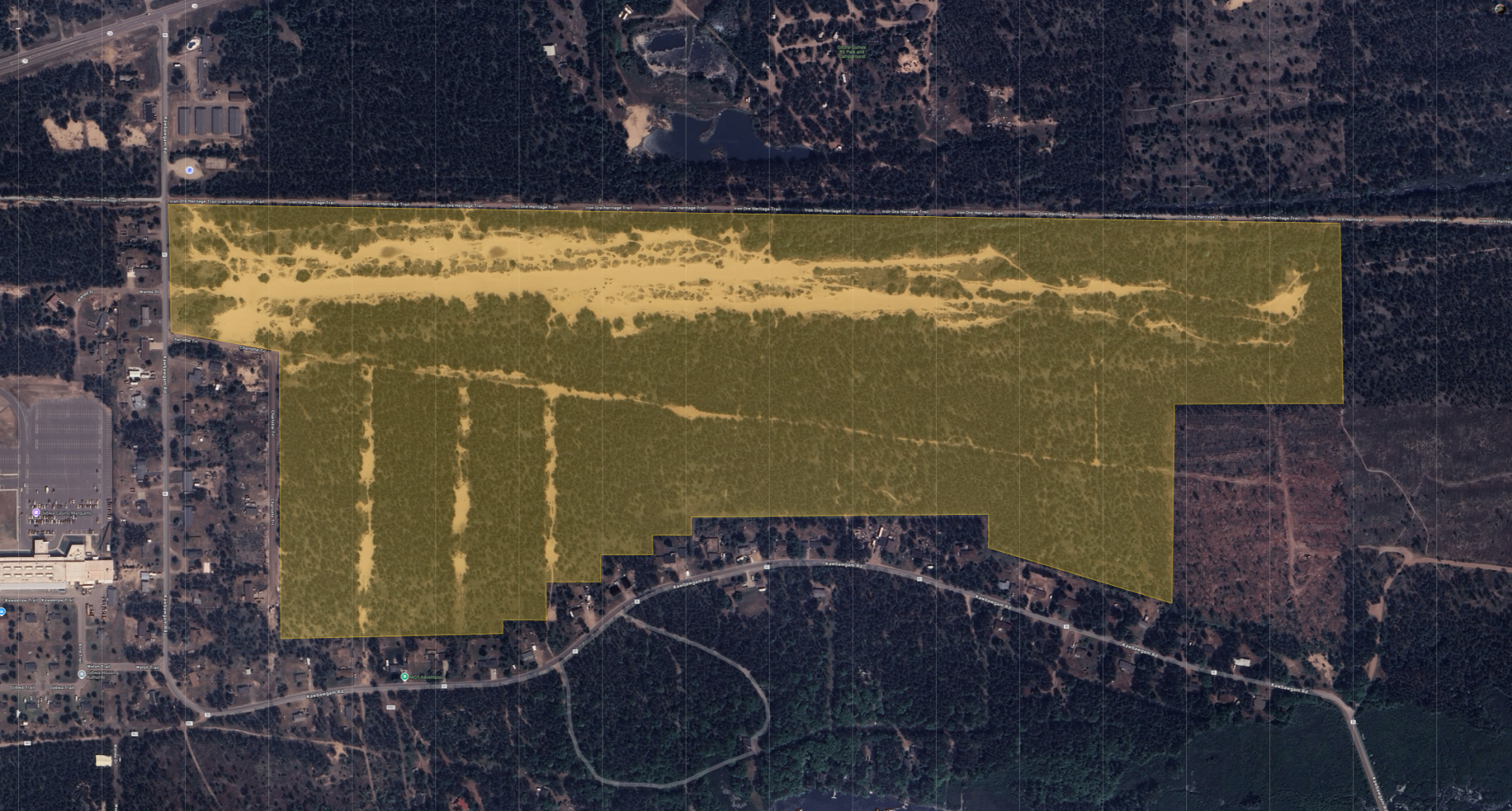 Aerial view of the English Tract