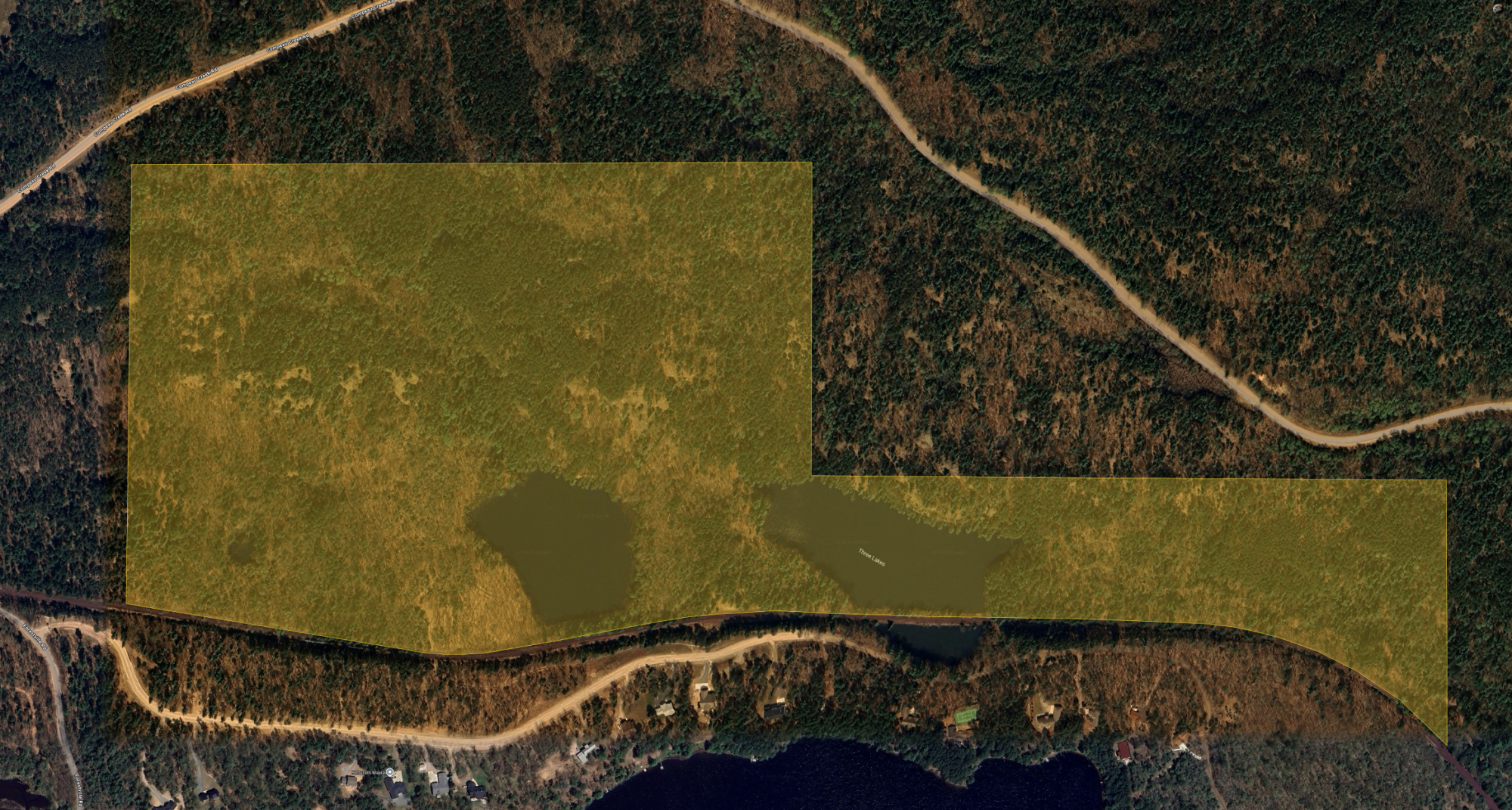 aerial map of Longyear Tract