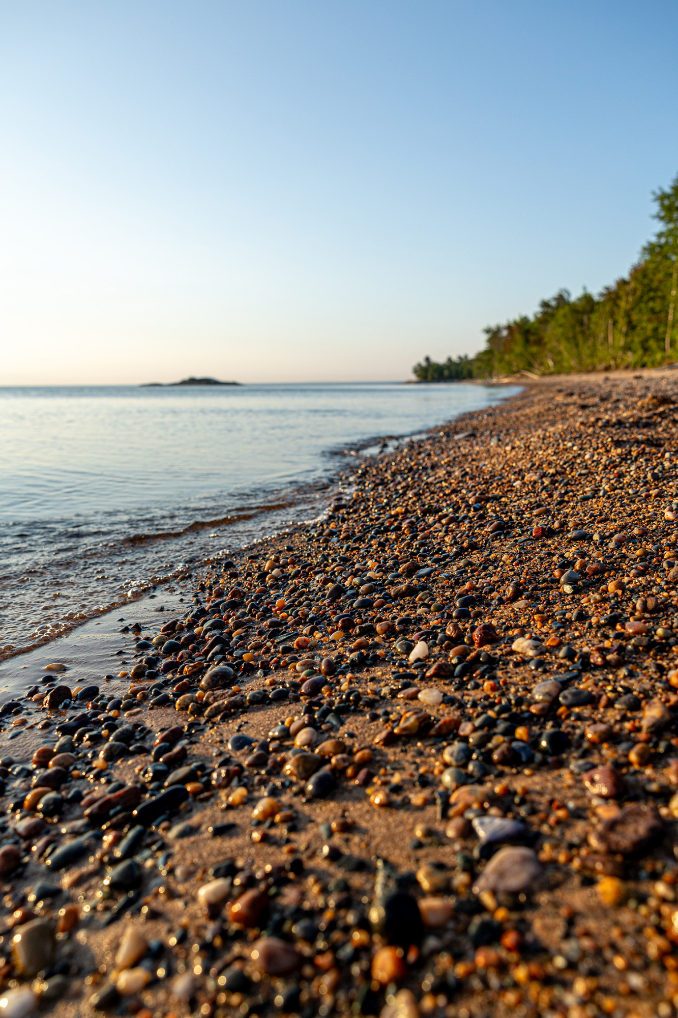 Pebble beach on Lake Superior