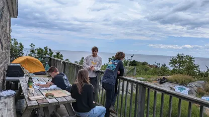 English students on Granite Island by Selah Tay-Song MFA '25