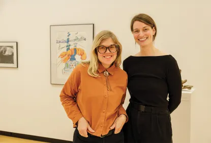 Emily Lanctot and Sammie Hardewig in the DeVos gallery