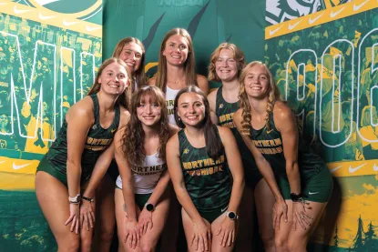 NMU's women's cross country team.
