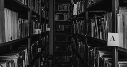 Black and White Library Photograph