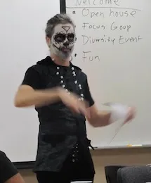 Jesse Koenig celebrating Day of the Dead.