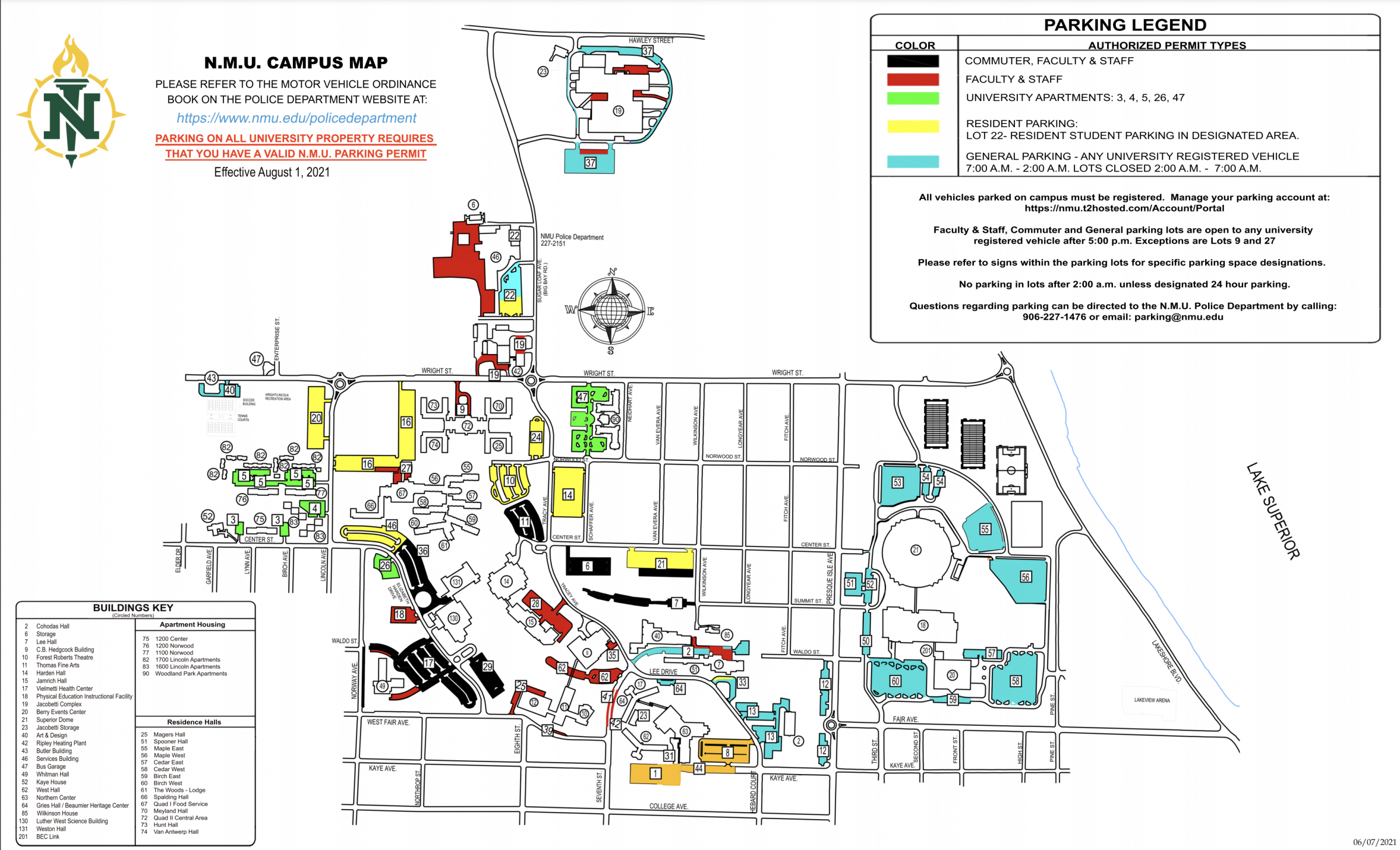 Nmu South Campus Map Parking | Nmu Police Department