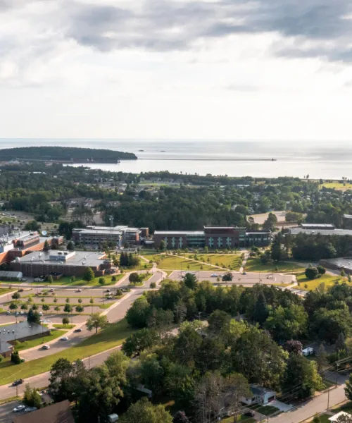 NMU Campus Panoramic Drone Photo