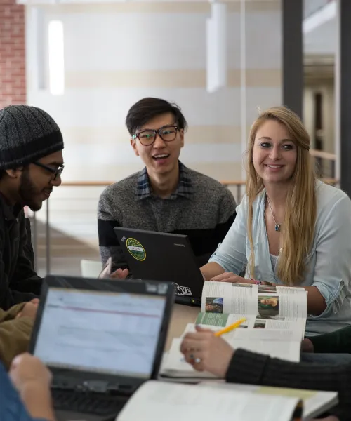 A group of students gathered for a meeting 