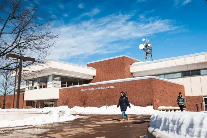 Harden Hall in the winter