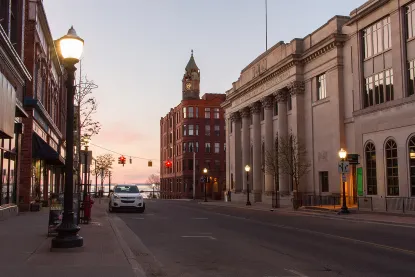 Downtown Marquette early morning