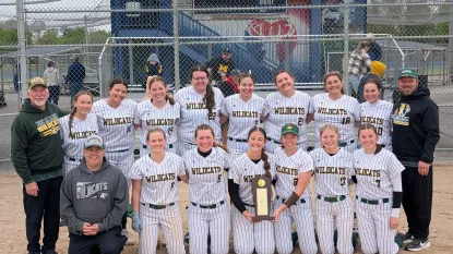 Team photo with district trophy