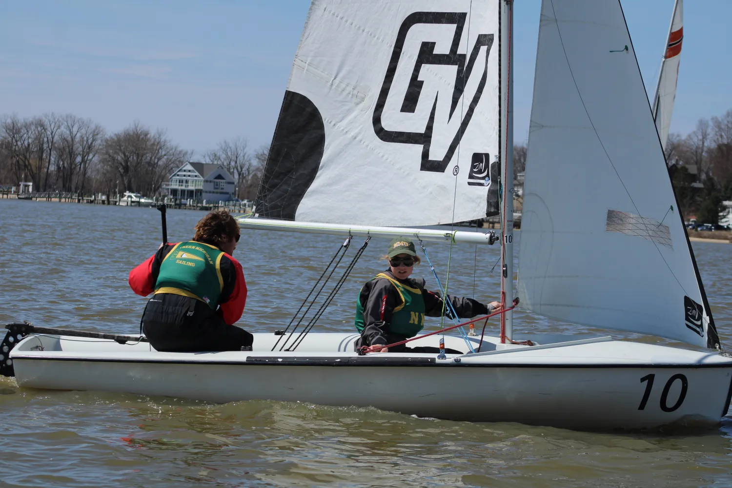 Two sailors on boat