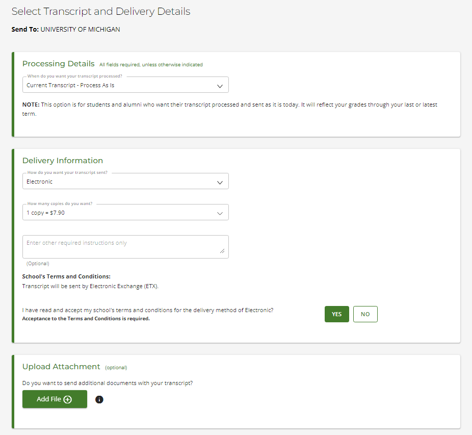 NSC Order Form