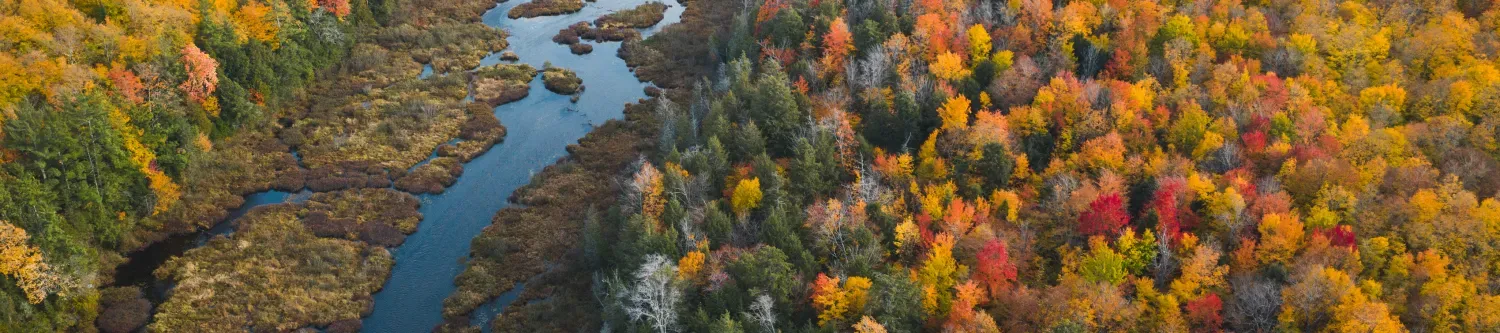 Rural Upper Peninsula Aerial Photo in the Fall