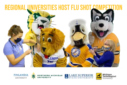 U.P. university mascots getting flu shots
