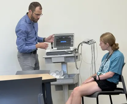 Students Using EKG Machine