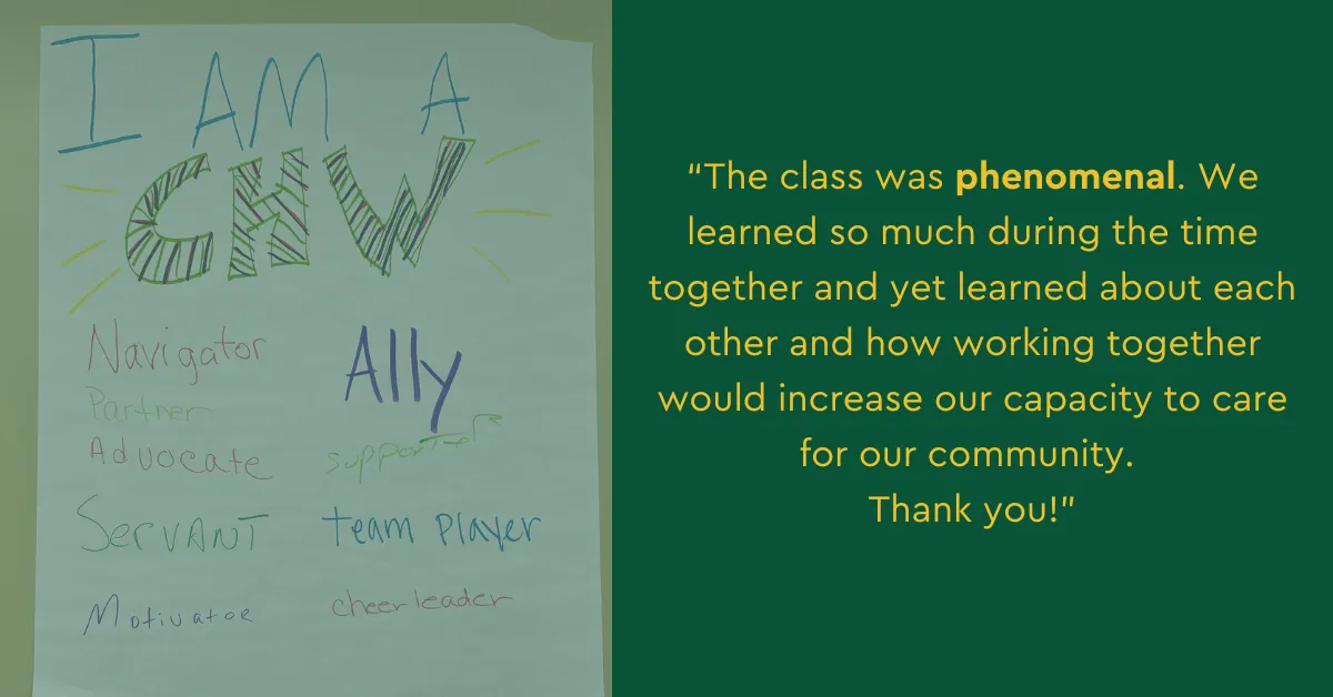 Nationally Aligned Community Health Worker Certification Center for