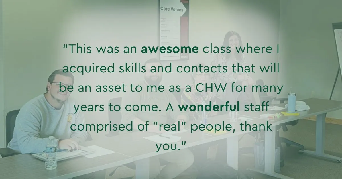 Nationally Aligned Community Health Worker Certification Center for