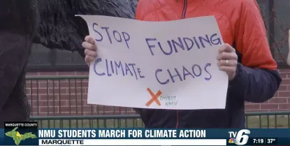NMU Students march for climate action