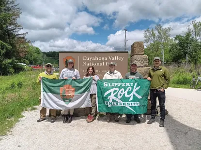 Slippery Rock Team at Cuyahoga National Park