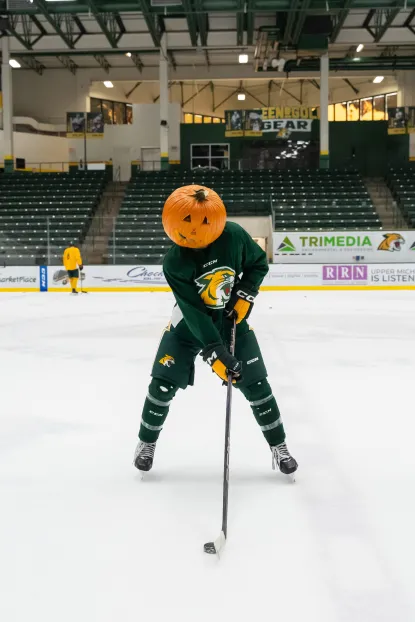 Pumpkin Hockey Player