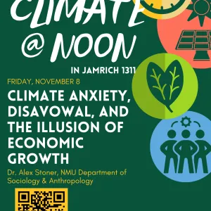 Poster of Climate@Noon for Dr. Alex Stoner