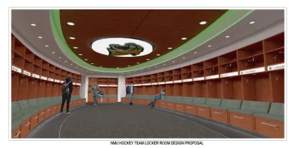 NMU Hockey team locker room design proposal