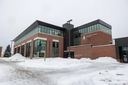 The exterior of Harden Hall following its 2026 renovation.