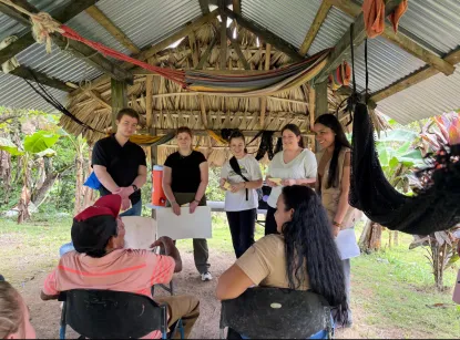 Students on a service trip to Panama.