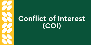 Conflict of Interest policy clickable button