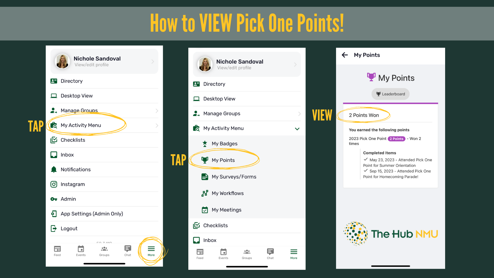 how to view pick one points