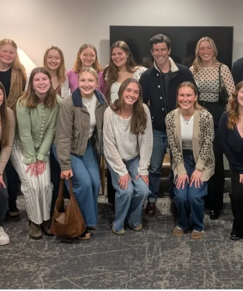 Platform Personalities members with Max Greenfield
