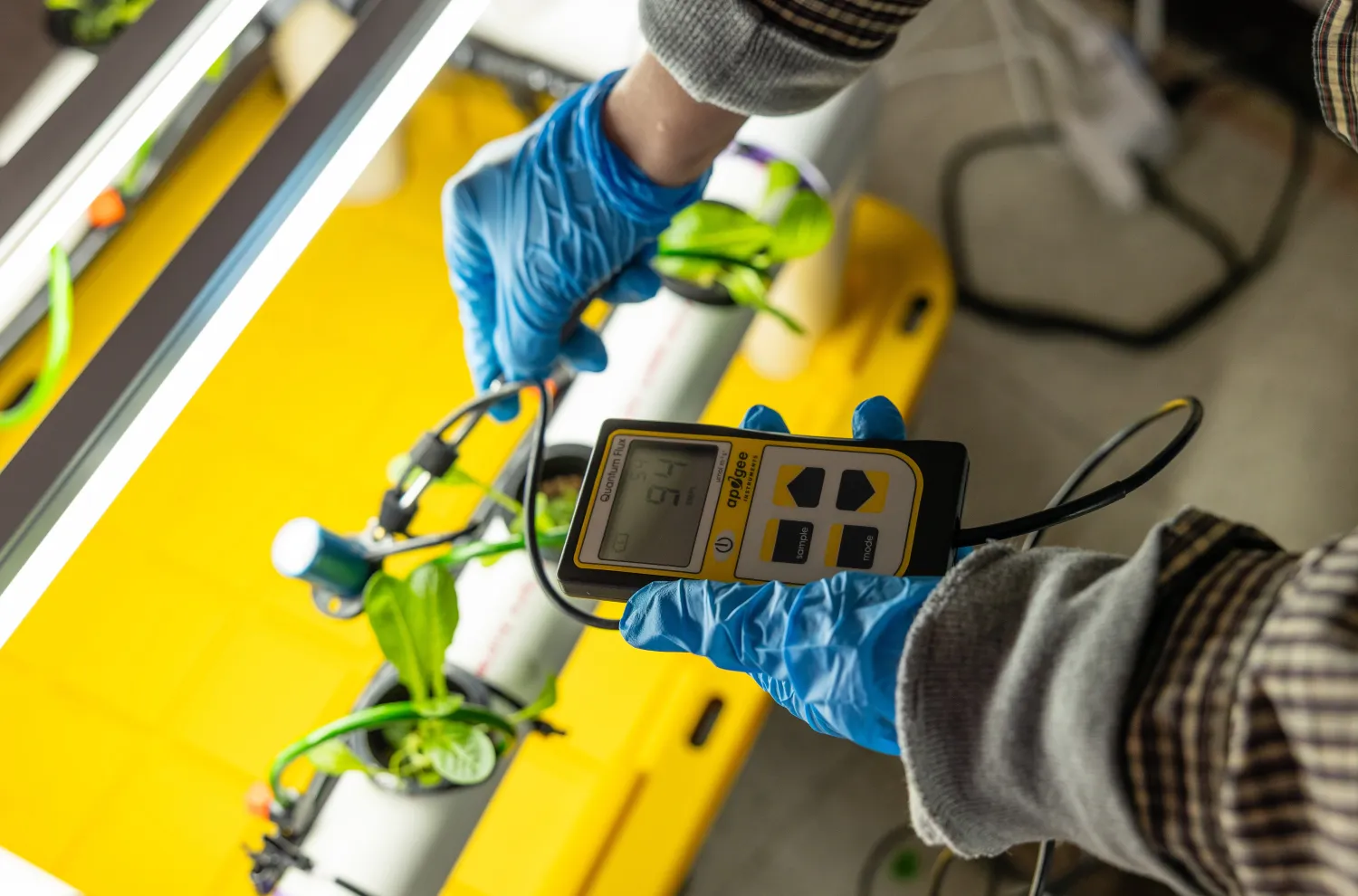 Students use real-life equipment